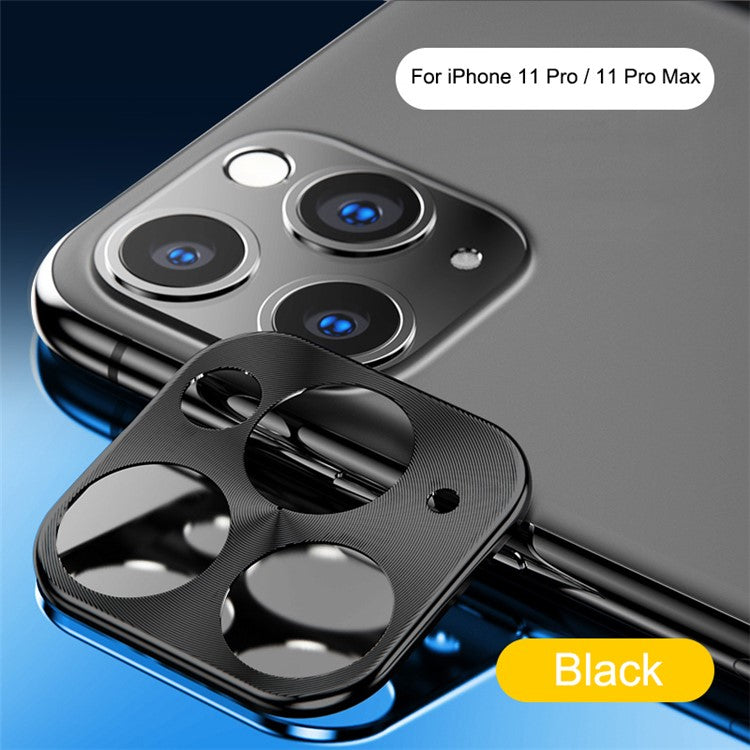 HAT PRINCE Metal Camera Lens Protector Film for iPhone 11 Pro Max /11 Pro - Black