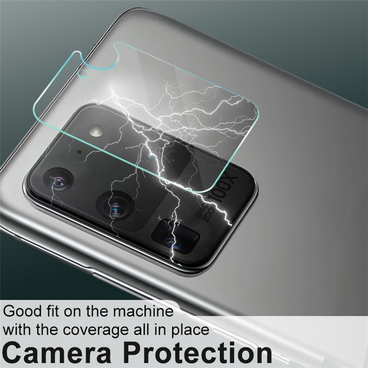 IMAK 2Pcs/Pack High Definition Tempered Glass Camera Lens Protector for Samsung Galaxy S20 Ultra 5G