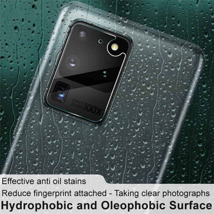 IMAK 2Pcs/Pack High Definition Tempered Glass Camera Lens Protector for Samsung Galaxy S20 Ultra 5G