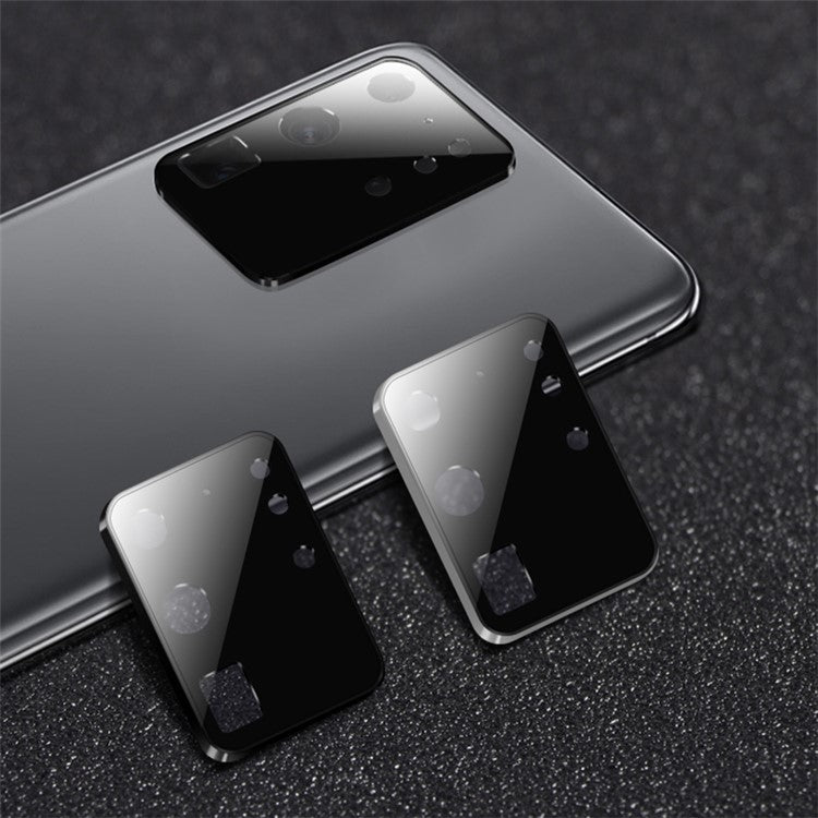 Metal + Tempered Glass Camera Lens Ring Protector for Samsung Galaxy S20 Ultra