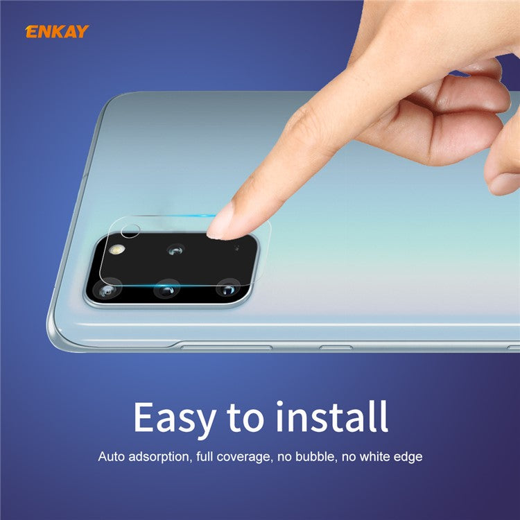 ENKAY HAT PRINCE 0.2mm 9H 2.15D Tempered Glass Camera Lens Protectors [Arc Edge] for Samsung Galaxy S20 Plus