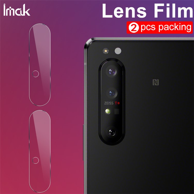 IMAK 2PCS for Sony Xperia 1 II Resistant HD Tempered Glass Camera Lens Protector Films