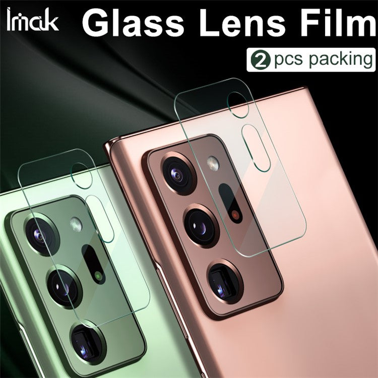 IMAK 2Pcs/Pack Ultra Clear Glass Phone Lens Cover Film for Samsung Galaxy Note20 Ultra 4G/5G