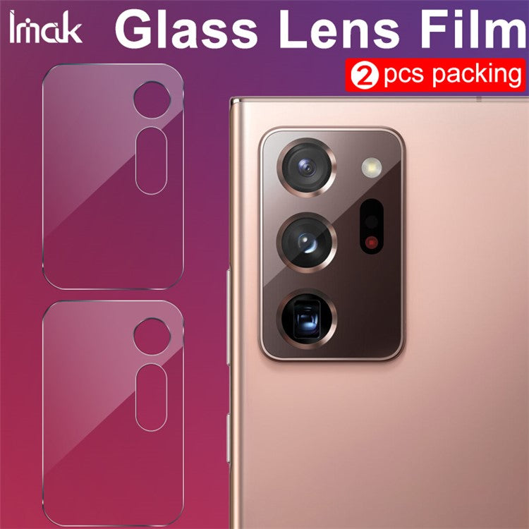 IMAK 2Pcs/Pack Ultra Clear Glass Phone Lens Cover Film for Samsung Galaxy Note20 Ultra 4G/5G