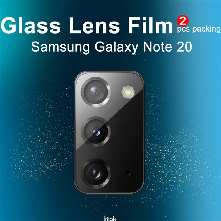 IMAK 2Pcs/Pack Ultra Clear Glass Camera Lens Film for Samsung Galaxy Note20 4G/5G