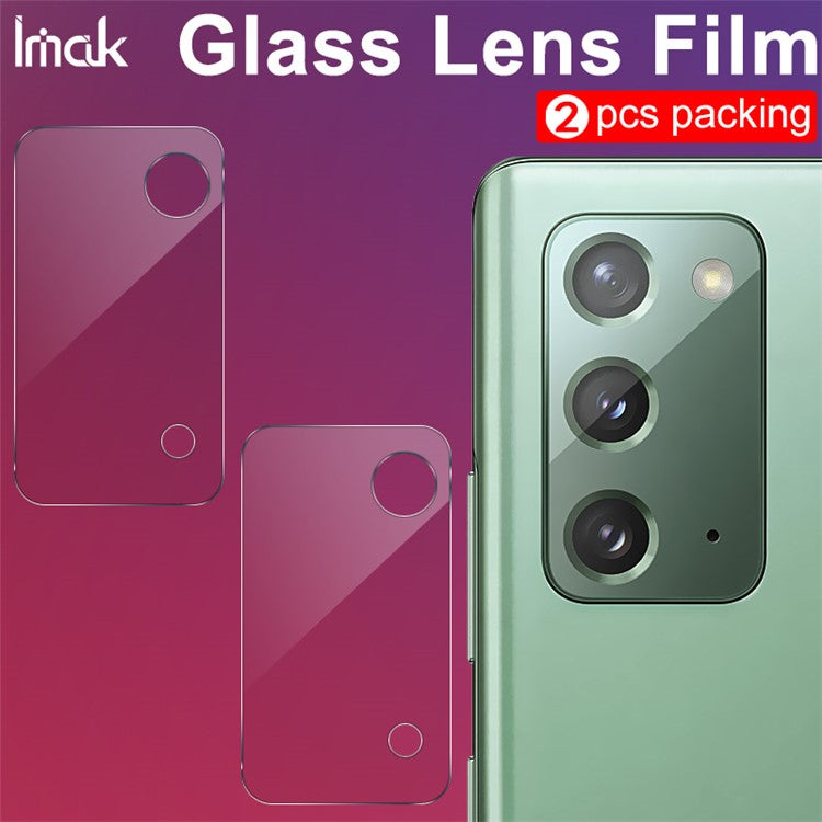 IMAK 2Pcs/Pack Ultra Clear Glass Camera Lens Film for Samsung Galaxy Note20 4G/5G