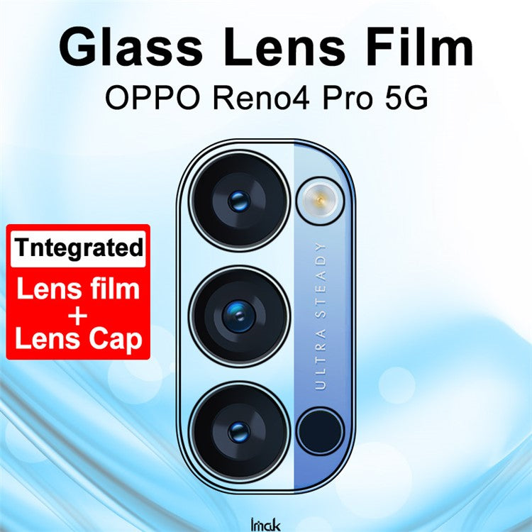 IMAK Glass Lens Film Integrated Lens Film + Lens Cap for Oppo Reno4 Pro 5G