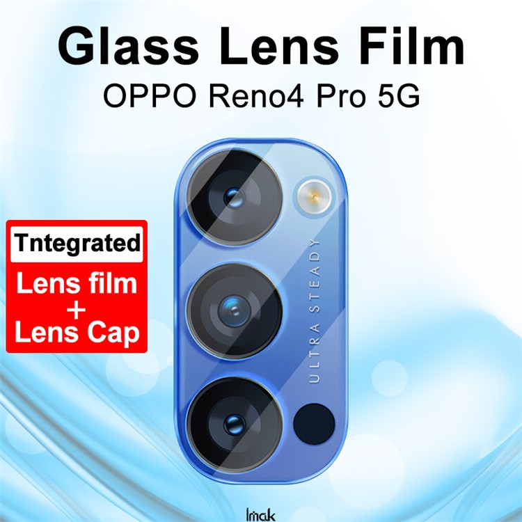 IMAK Glass Lens Film Integrated Lens Film + Lens Cap for Oppo Reno4 Pro 5G