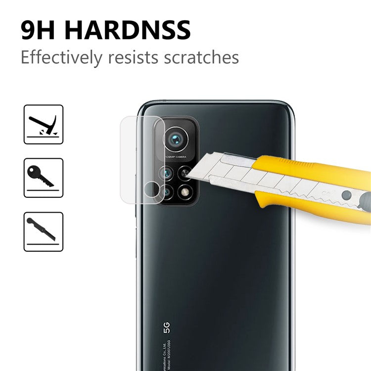 9H Hardness 0.2MM Tempered Glass Camera Lens Protector Film [Ultra Clear] for Xiaomi Mi 10T Pro 5G