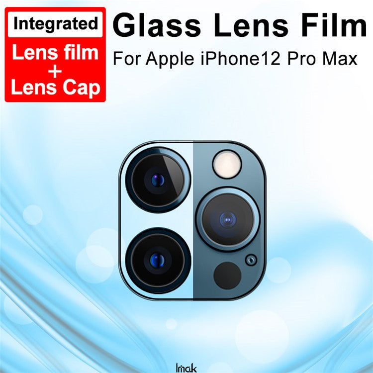 IMAK HD Lens Protector Integrated Glass Lens Film + Lens Cap for iPhone 12 Pro Max