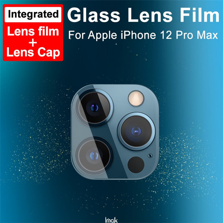 IMAK HD Lens Protector Integrated Glass Lens Film + Lens Cap for iPhone 12 Pro Max