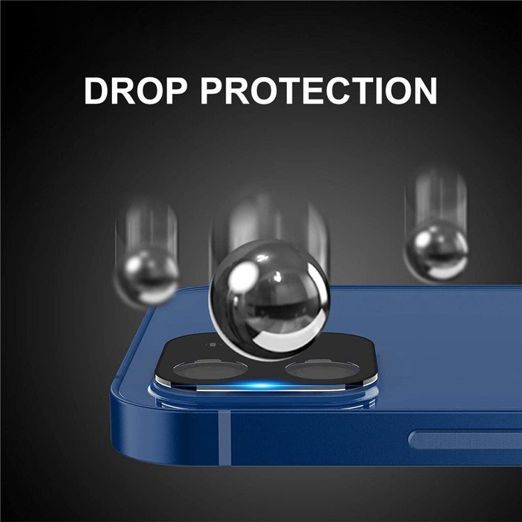 HAT PRINCE Full Coverage Silk Printing Ultra Clear Tempered Glass Back Camera Lens Protector for iPhone 12 Pro Max