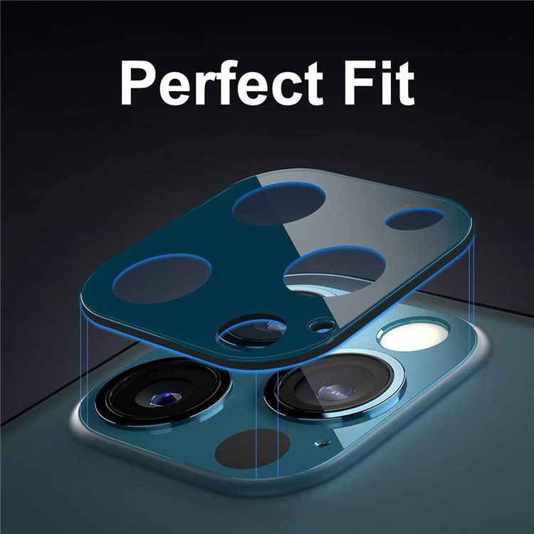 HAT PRINCE Full Coverage Silk Printing Ultra Clear Tempered Glass Back Camera Lens Protector for iPhone 12 Pro Max