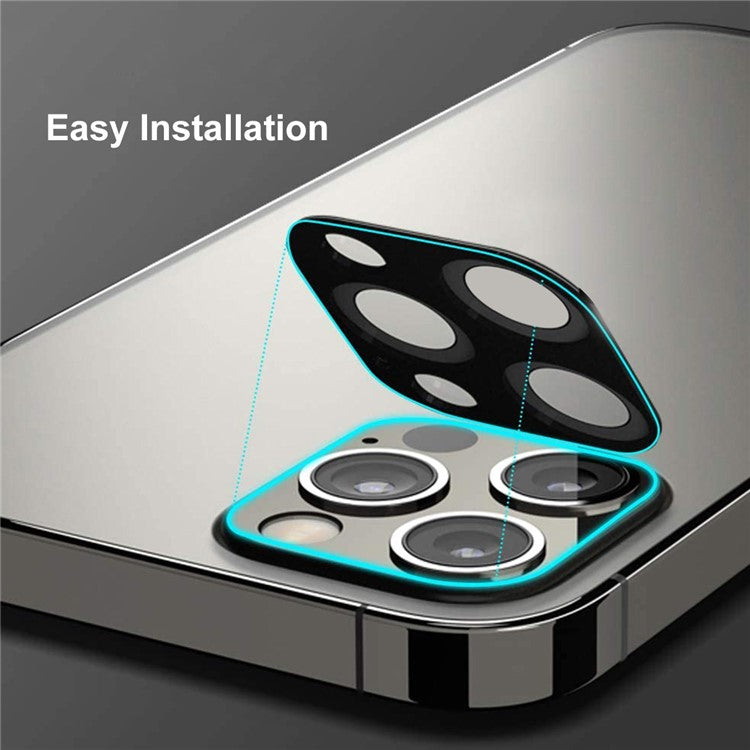 HAT PRINCE Full Coverage Silk Printing Tempered Glass Back Camera Lens Protector Film for iPhone 12 Pro