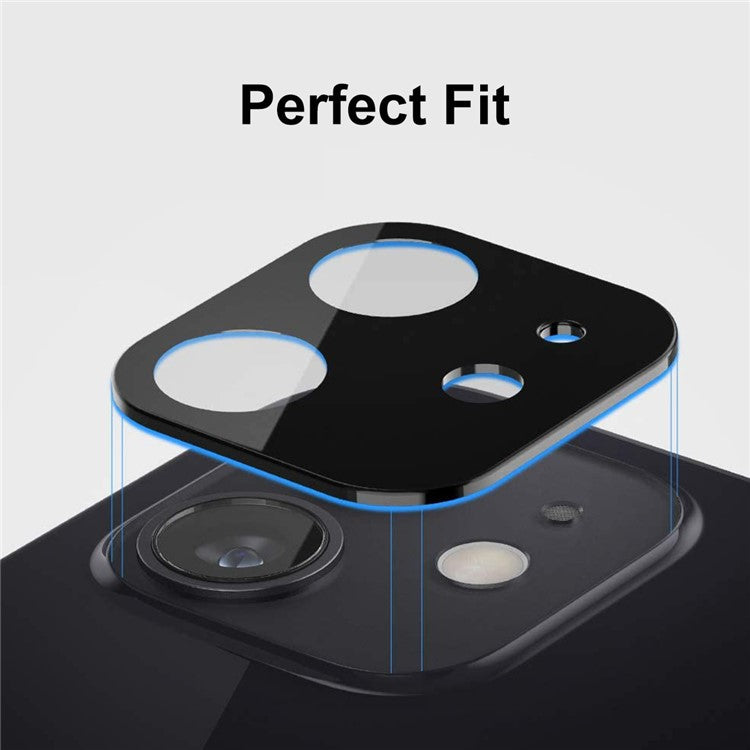 HAT PRINCE Full Coverage Silk Printing Tempered Glass Back Camera Lens Protector for iPhone 12