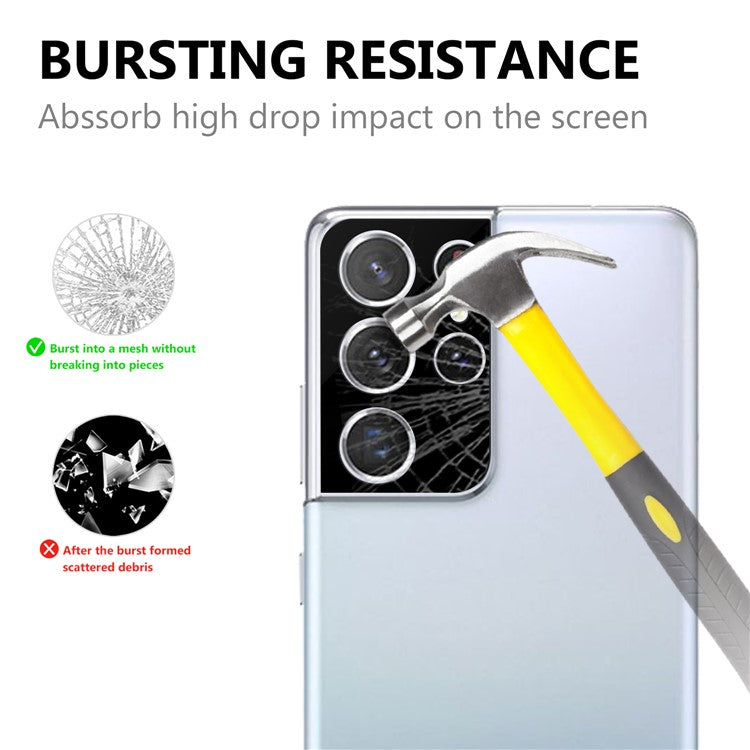 HD Camera Lens Protector for Samsung Galaxy S21 Ultra, Scratch-Resistant Tempered Glass Back Camera Protection