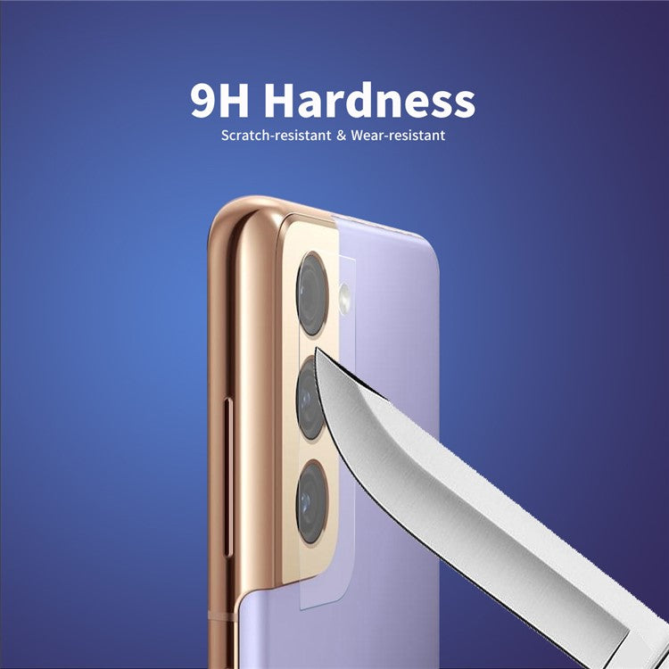 HAT PRINCE For Samsung Galaxy S21 4G/5G High Definition Anti-scratch Camera Lens Film 0.2mm 9H 2.15D Arc Edge Tempered Glass Protector