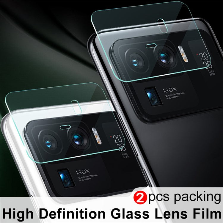 2Pcs/Pack IMAK Full Coverage High Definition Camera Lens Protective Glass Film for Xiaomi Mi 11 Ultra