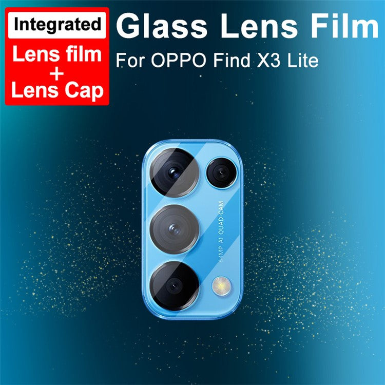 IMAK Integrated High Definition Tempered Glass Anti-scratch Wear-resistant Lens Film for Oppo Find X3 Lite