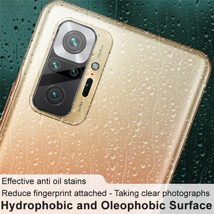 2Pcs/Pack IMAK Full Coverage Ultra Clear Camera Lens Protective Glass Film for Xiaomi Redmi Note 10 Pro 4G (India)/(Global)/Note 10 Pro Max