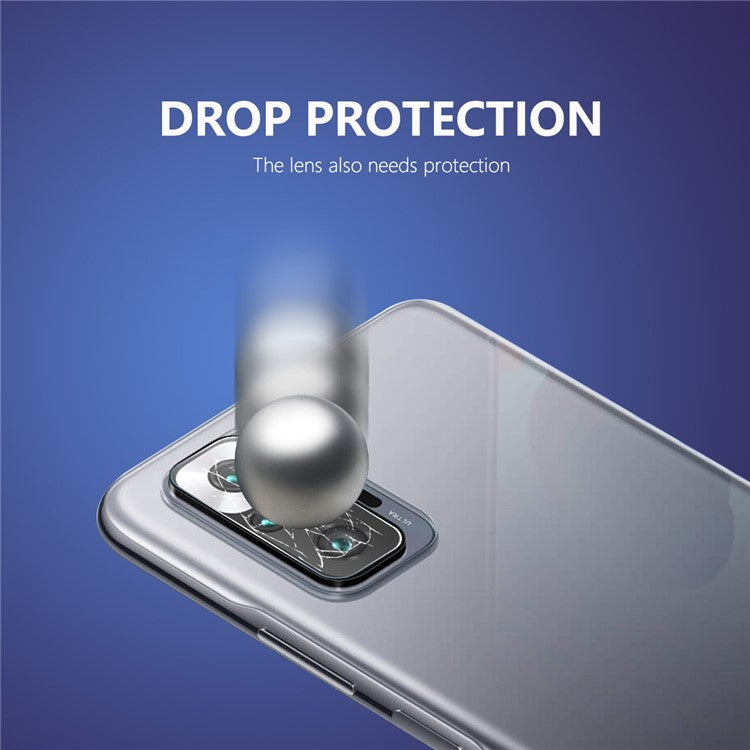 2Pcs ENKAY HAT PRINCE Wear-resistant Ultra Clear Camera Lens Film for Xiaomi Redmi Note 10 Pro/10 Pro Max 0.2mm 9H 2.15D Arc Edge Tempered Glass Protector