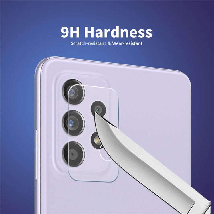 ENKAY HAT PRINCE Wear-resistant Ultra Clear Camera Lens Film for Samsung Galaxy A52 4G/5G / A52s 5G /  A72 5G/4G 0.2mm 9H 2.15D Arc Edge Tempered Glass Protector