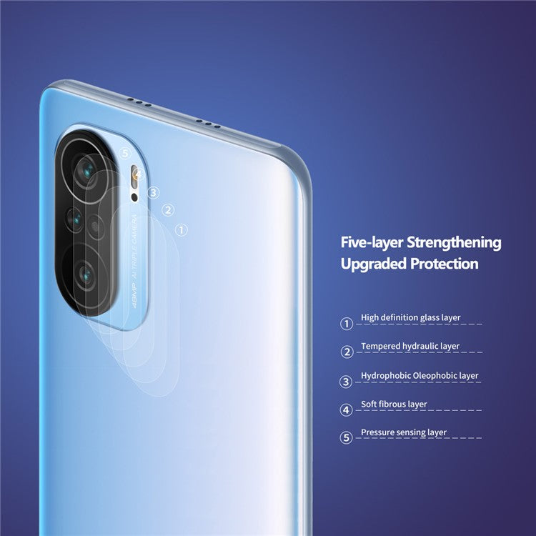 ENKAY HAT PRINCE Wear-resistant Ultra Clear Camera Lens Film for Xiaomi Mi 11X/11X Pro/11i 0.2mm 9H 2.15D Arc Edge Tempered Glass Protector