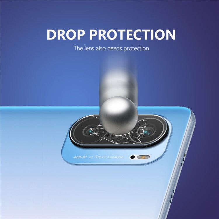 ENKAY HAT PRINCE Wear-resistant Ultra Clear Camera Lens Film for Xiaomi Mi 11X/11X Pro/11i 0.2mm 9H 2.15D Arc Edge Tempered Glass Protector