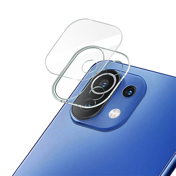 IMAK Anti-Scratch HD Tempered Glass Camera Lens Film + Lens Cap for Xiaomi Mi 11 Lite 5G / 4G / 11 Lite 5G NE