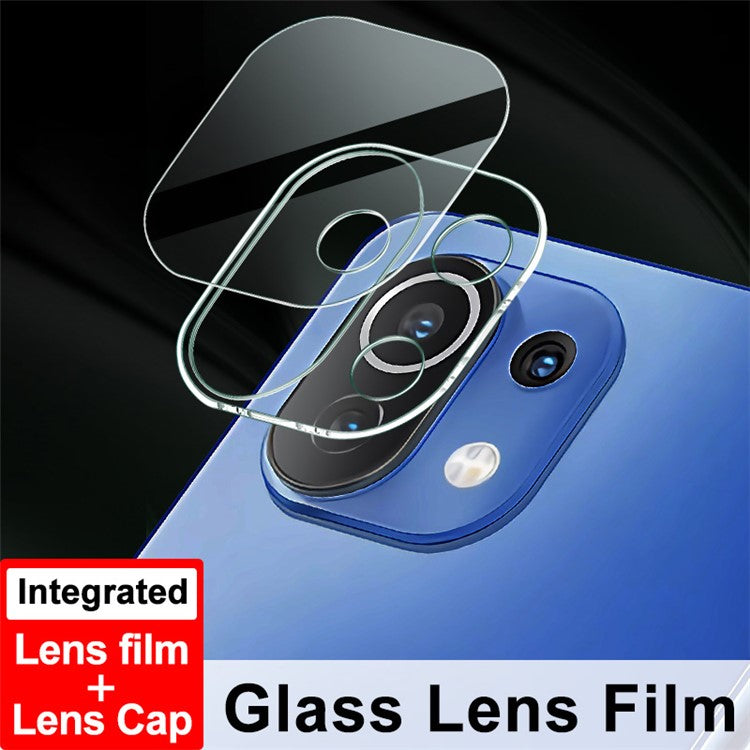 IMAK Anti-Scratch HD Tempered Glass Camera Lens Film + Lens Cap for Xiaomi Mi 11 Lite 5G / 4G / 11 Lite 5G NE