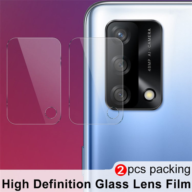 2pcs IMAK High Transparency Anti-Scratch Tempered Glass Lens Film for Oppo A74 4G / F19 4G