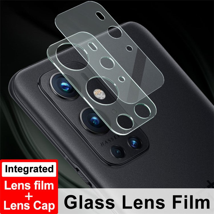 IMAK High Definition Anti-Scratch Tempered Glass Camera Lens Film + Lens Cap for OnePlus 9 Pro 5G