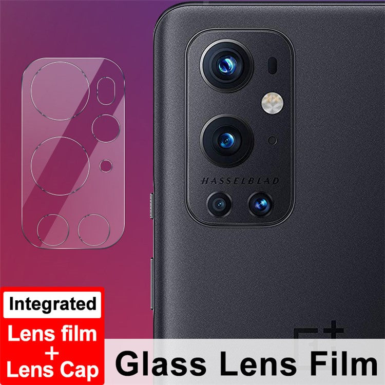 IMAK High Definition Anti-Scratch Tempered Glass Camera Lens Film + Lens Cap for OnePlus 9 Pro 5G