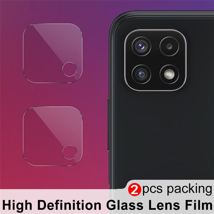 IMAK 2Set Anti-scratch Ultra Clear Tempered Glass Camera Lens Film Guard for Samsung Galaxy A22 5G (EU Version)