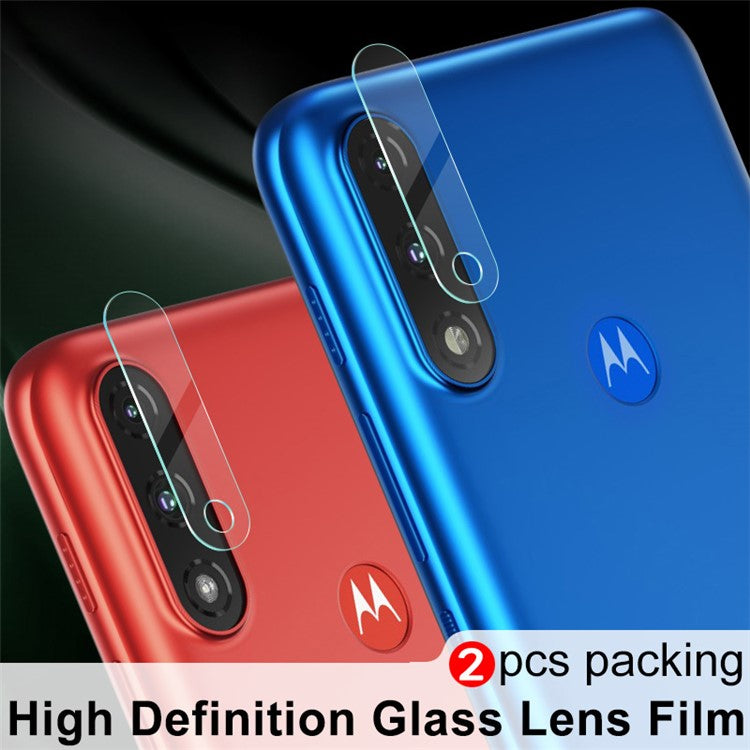 2Pcs/Pack IMAK Anti-scratch Camera Lens Protective Tempered Glass Film Cover for Motorola Moto E7 Power/Moto E7i Power