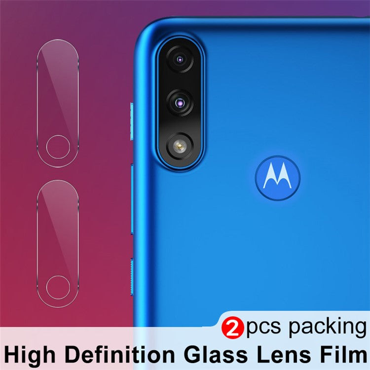 2Pcs/Pack IMAK Anti-scratch Camera Lens Protective Tempered Glass Film Cover for Motorola Moto E7 Power/Moto E7i Power