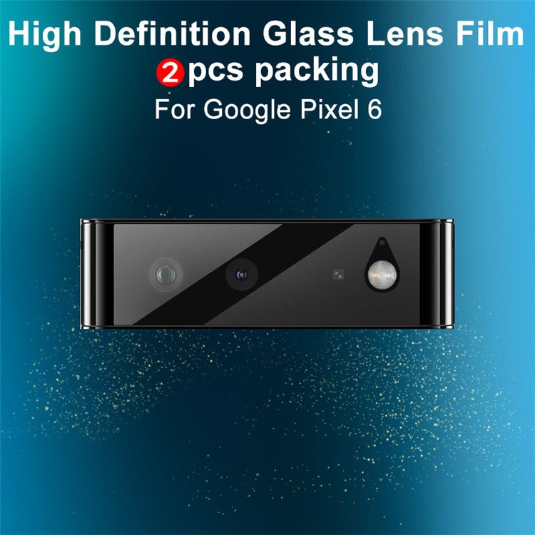 2Pcs/Pack IMAK High Definition Camera Lens Tempered Glass Film Protector for Google Pixel 6