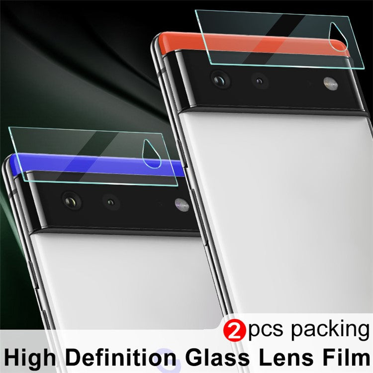 2Pcs/Pack IMAK High Definition Camera Lens Tempered Glass Film Protector for Google Pixel 6