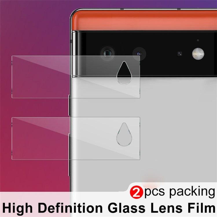 2Pcs/Pack IMAK High Definition Camera Lens Tempered Glass Film Protector for Google Pixel 6