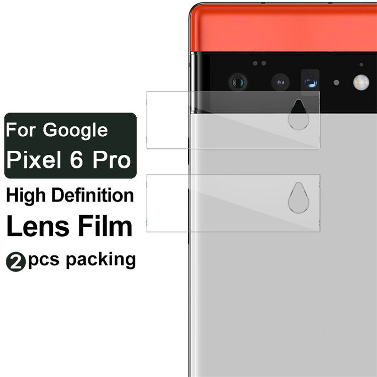 2Pcs/Pack IMAK High Definition Anti-scratch Camera Lens Tempered Glass Protective Film for Google Pixel 6 Pro