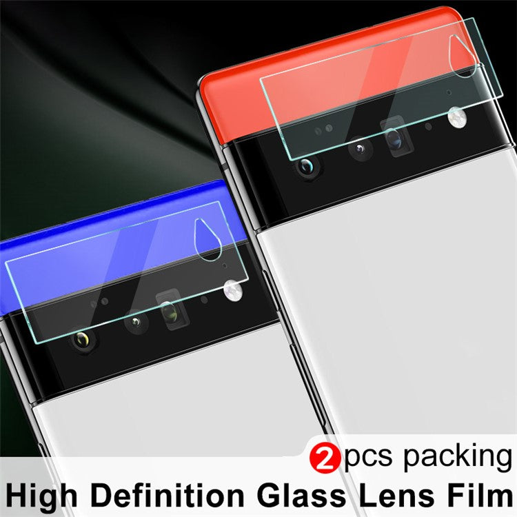 2Pcs/Pack IMAK High Definition Anti-scratch Camera Lens Tempered Glass Protective Film for Google Pixel 6 Pro