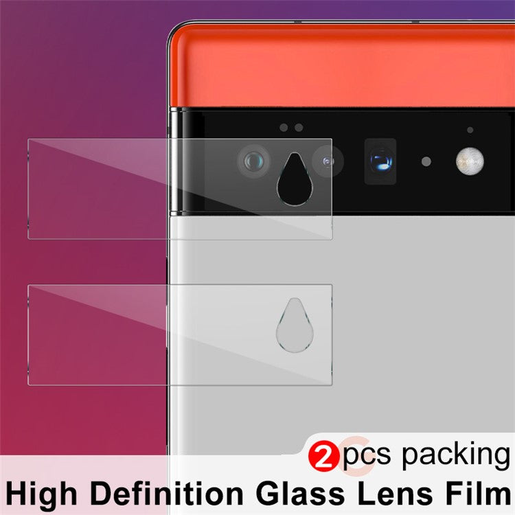 2Pcs/Pack IMAK High Definition Anti-scratch Camera Lens Tempered Glass Protective Film for Google Pixel 6 Pro