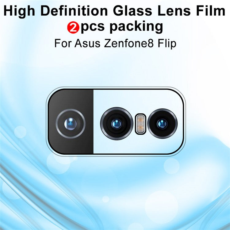 IMAK 2Pcs/Pack High Definition Camera Lens Protector Glass Films for Asus Zenfone 8 Flip/7 ZS670KS/7 Pro ZS671KS