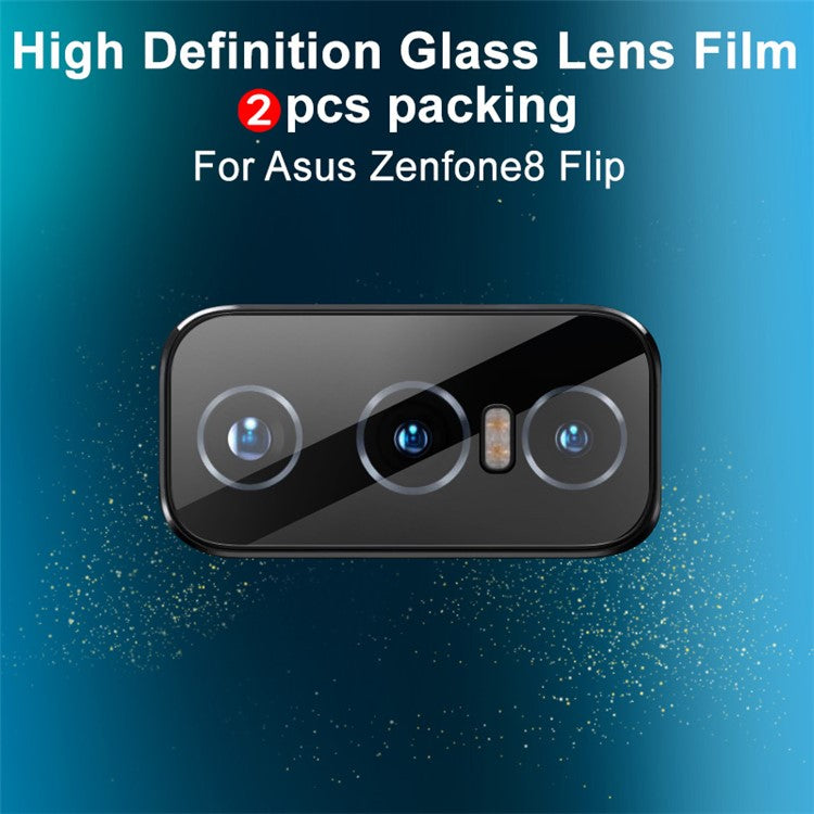 IMAK 2Pcs/Pack High Definition Camera Lens Protector Glass Films for Asus Zenfone 8 Flip/7 ZS670KS/7 Pro ZS671KS