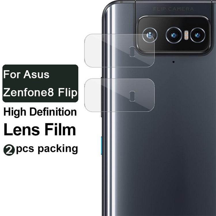 IMAK 2Pcs/Pack High Definition Camera Lens Protector Glass Films for Asus Zenfone 8 Flip/7 ZS670KS/7 Pro ZS671KS