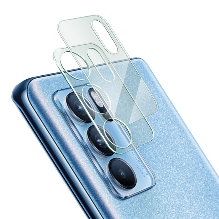 IMAK High Definition Tempered Glass Clear Image Camera Lens Film + Lens Cap for Oppo Reno6 Pro 5G (MediaTek)