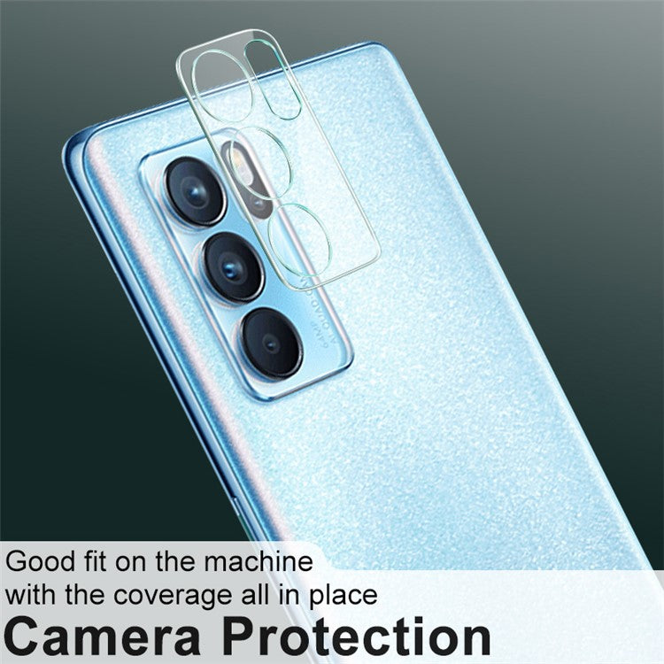 IMAK High Definition Tempered Glass Clear Image Camera Lens Film + Lens Cap for Oppo Reno6 Pro 5G (MediaTek)