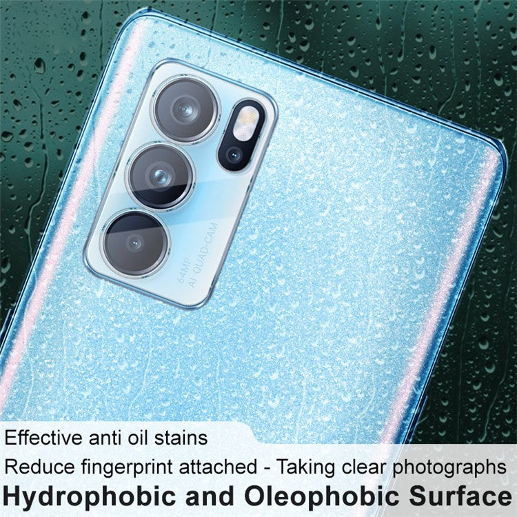 IMAK High Definition Tempered Glass Clear Image Camera Lens Film + Lens Cap for Oppo Reno6 Pro 5G (MediaTek)