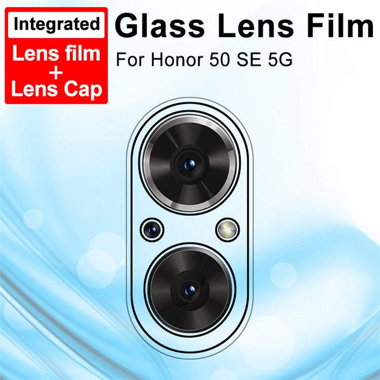 IMAK HD Anti-scratch Integrated Tempered Glass Lens Film + Lens Cap for Honor 50 SE