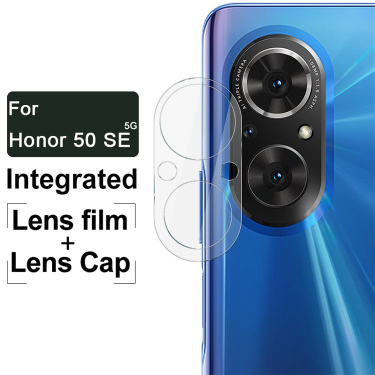 IMAK HD Anti-scratch Integrated Tempered Glass Lens Film + Lens Cap for Honor 50 SE